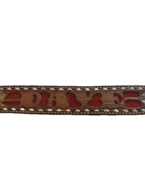 Tony Lama Size 32 western leather belt. Personalized Dave Belt Only No Buckle